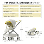 Hot Mom Lightweight Baby Stroller, Intelligent Seat Reversing and Anti-Shock - Image 5