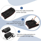 110L Expandable to 140L 32” Foldable Oxford Soft-Sided Rolling Duffle Bag - Image 3