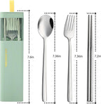 DEVICO Travel Utensils with Case, 18/8 Stainless Steel Reusable Silverware Set - Image 7
