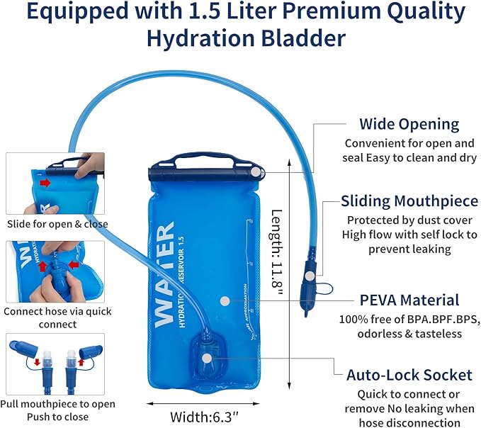 Hydration Backpack, Water Backpack, Women's Running Vest, Running Backpack - Image 9