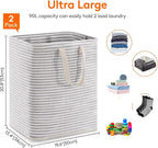 Lifewit 2 Pack Laundry Hamper Large Collapsible Laundry Baskets, Freestanding - Image 3