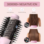 Hair Dryer Brush Blow Dryer Brush in One, Upgraded 4 in 1 Hair Dryer and Styler Volumizer with Negative Ion Anti-frizz Ceramic Titanium Barrel Hot Air Hair Straightener Brush