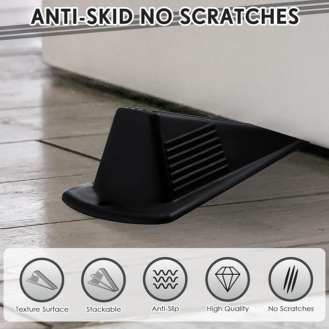 Frienda 12 Pcs Jumbo Door Stoppers Heavy Duty Door Stopper Tall up to 2inch - Image 3