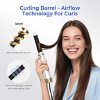 Hair Dryer Brush 5 in 1, Blow Dryer Brush Set with Air Curler Wrap Hair Styler, Negative Ionic Blow Dry Brush, Detachable Hair Tool for Curling, Volumizer,Straightener,Drying