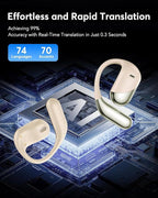 AI Translator Earbuds Real-Time 144 Languages & Accents, 3-in-1 Open Ear - Image 2