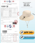 Water-Resistant Sun UPF 50+ Bucket Hat Protection Packable Brimmed Boonie - Image 3