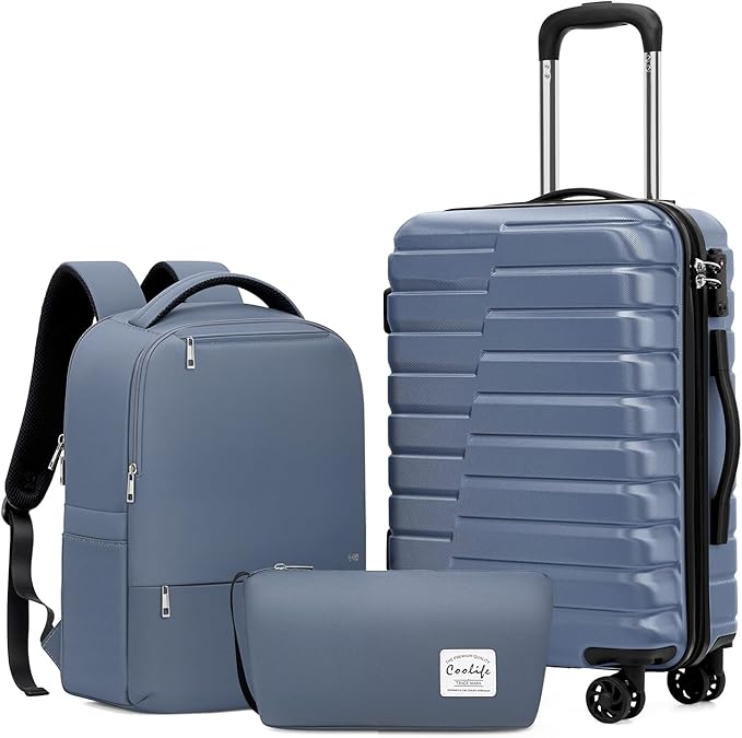 Coolife Luggage Sets 3 Piece, 20In Carry On Luggage by COOLIFE