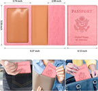 Eoehro Passport and Vaccine Card Holder, Faux Leather, Lightweight, Waterproof - Image 3