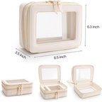 Aveniee Large Clear Makeup Bags, Double Layer Cosmetic Bags - Image 2