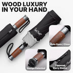 Royal Walk Windproof Folding Travel Umbrella Compact and Strong Luxurious Real - Image 3