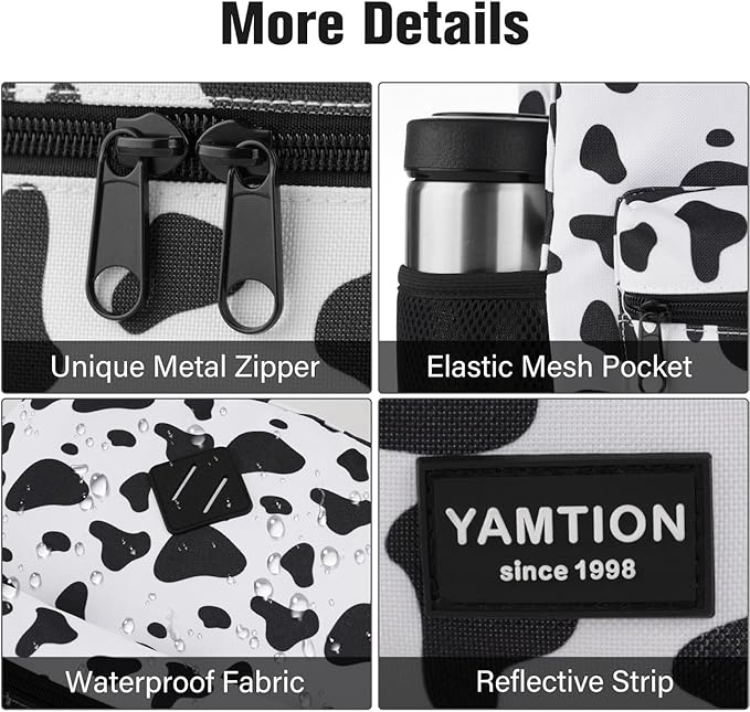 Unisex School Backpack, Classic Casual Bookbag Adults and Teens Schoolbag - Image 3