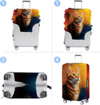 Cat Luggage Cover Washable Suitcase Protector Anti-Scratch, Stretchable Fit - Image 4
