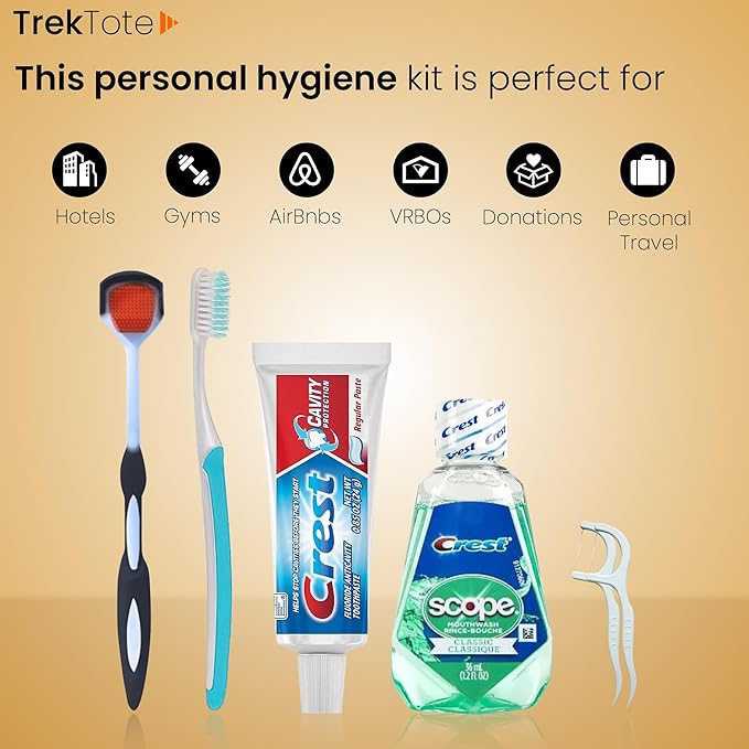 Trektote 6-Piece Travel Size Toothbrush and Toothpaste Set - Image 4
