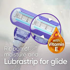 Gillette Venus Deluxe Smooth Swirl Women's Razor Handle + 4 Blade Refills - Image 5