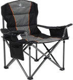 ALPHA CAMP Oversized Camping Folding Chair, Heavy Duty Support 450 LBS Steel by ALPHACAMP