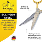 CS45 Hair Scissors Professional 4.5" Very Sharp Grooming Scissors. Razor Edge Barber Hair Cutting Scissor. Stainless Steel Hair Cutting Shears for Salon. Made of in Solingen, Germany