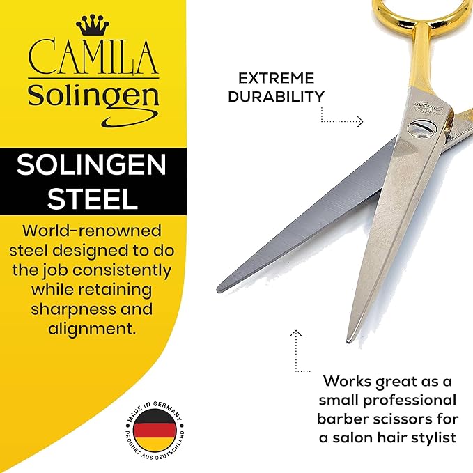 CS45 Hair Scissors Professional 4.5" Very Sharp Grooming Scissors. Razor Edge Barber Hair Cutting Scissor. Stainless Steel Hair Cutting Shears for Salon. Made of in Solingen, Germany