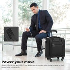 Coolife Underseat Carry On Luggage Softside Lightweight Rolling Travel Bag - Image 4