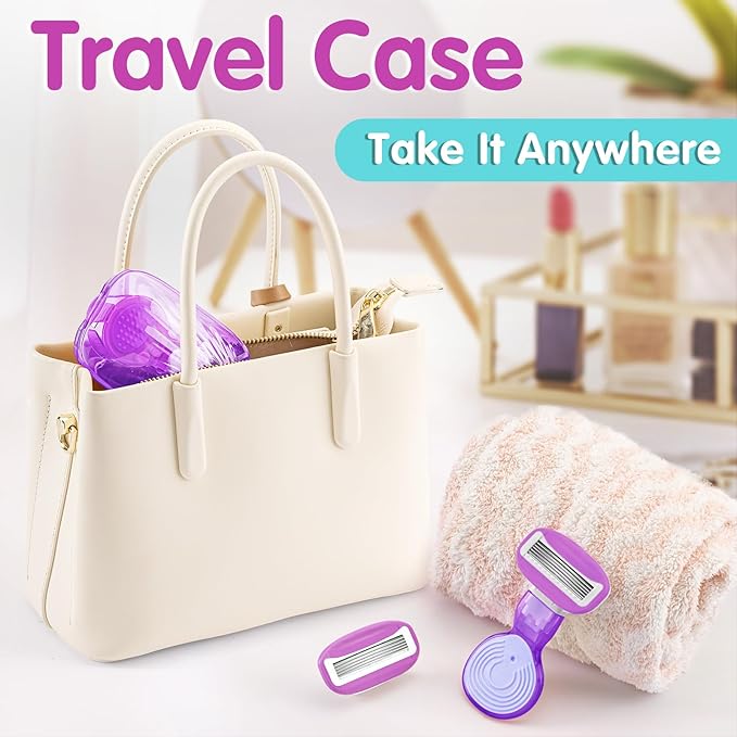 DreamGenius Travel Razors for Women Include 1 Handle and 5 Cartridges, Extra - Image 5