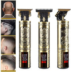 Professional Hair Clippers for Men Electric Haircut Kit Hair Trimmer Grooming Waterproof Rechargeable Close Cutting T Blade Trimmer USB Rechargeable Clippers for Hair Cutting (LED-Dragon)