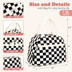 FlowFly Lunch Bag for Women Insulated Lunch Box Corduroy Lunch Tote Cooler for - Image 3