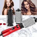 Heated Styling Brush Dryer - All in Volumizing Tool for Quick Looks | Coated Body with Even Heat Flow, Electric Grooming Appliance for Daily Styling 14.57x5.51 in