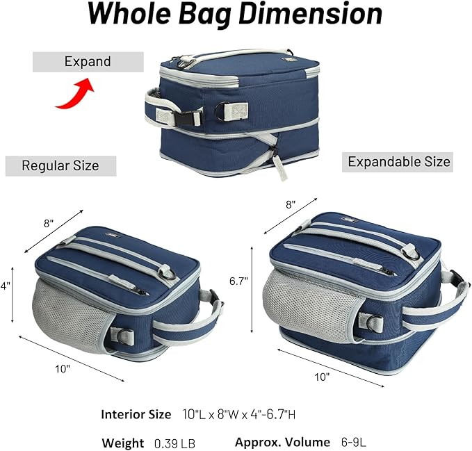 MIER Expandable Lunch Bag Insulated Lunch Box - Image 3