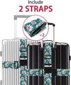 White Daisy Luggage Straps for Suitcases TSA Approved, Luggage Identifiers for - Image 3