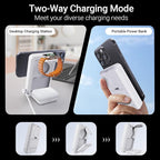 3-in-1 Portable Charger, 10000mAh Foldable Power Bank Fast Charging, MagSafe - Image 3