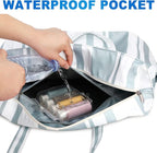 LEDAOU Beach Bag Waterproof Sandproof Women Tote Bag Pool Bag - Image 3