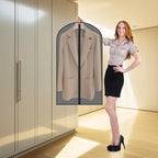 Zilink Clear Suit Bags for Closet Storage and Travel 43" Hanging Suit Covers - Image 6