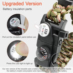 20 in 1 Survival Paracord Bracelet Adjustable Gear Kit - Image 6
