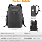 K&F Concept Camera Backpack, Hardshell Photography DSLR Camera Bag - Image 7