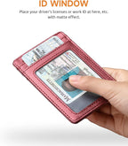 Buffway Mens Slim Wallet, Minimalist Thin Front Pocket Leather Credit Card - Image 4