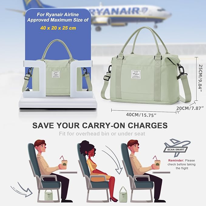 Travel Duffel Bag, Sports Tote Gym Bag, Shoulder Weekender Overnight Bag - Image 3