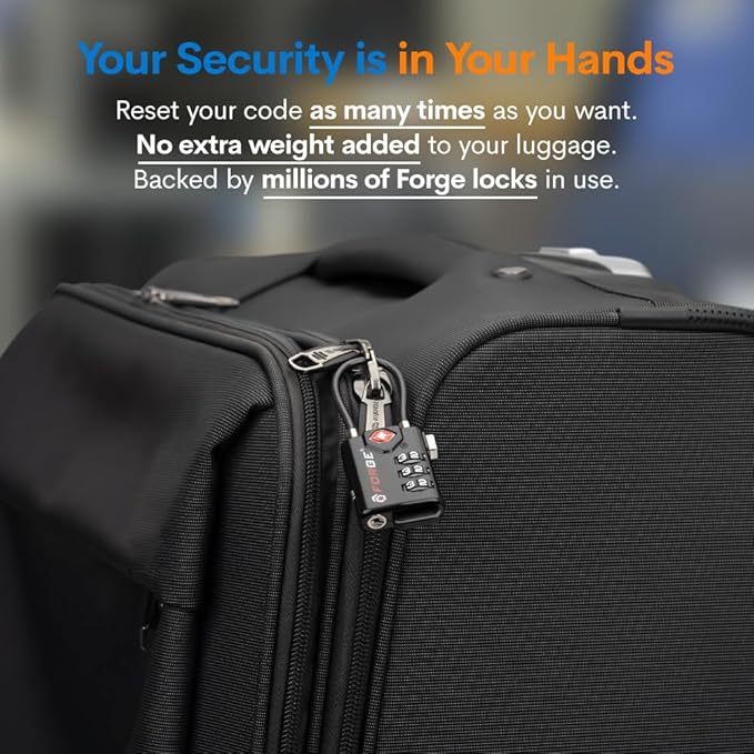TSA Approved Cable Luggage Locks, Re-settable Combination - Image 6