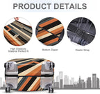 ANNA QUEEN Modern Geometric Luggage Cover, Abstract Striped Suitcase Protector - Image 4