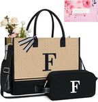 TOPDesign Personalized Initial Canvas Tote Bag, by TOPDesign