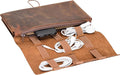 HARDISTON Custom Genuine Leather Electronic Cable Organizer Bag Handmade Travel by HARDISTON