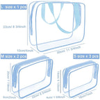 APREUTY Clear Makeup Bags, TSA Approved 6 Pcs Cosmetic Makeup Bags Set Clear PVC - Image 6