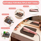 Large Silicone Heat Resistant Mat, Portable Travel Hot Hair Tools Holder Pad for Curling Iron, Flat Iron, Hair Straightener and Other Styling Tools(12.0" x 9.0")
