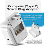 Ceptics European Plug Adapter, Safe USB-C 30W PD & QC 3.0-2 USA Socket - Image 7
