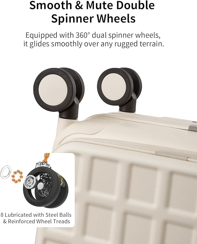 aji Expandable Top Opening Carry On Luggage Airline Approved, 20 Inch - Image 8