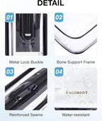 BAGSMART Clear Toiletry Bag, 2 Packs TSA Approved Water resistant Quart Size - Image 4