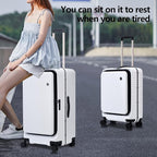 2 pieces 20/29 Aluminum Frame Carry On and Checked Luggage Set - Image 2