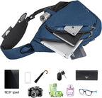 mixi Sling Bag Men Backpack Unisex One Shoulder Bag Hiking Travel Backpack - Image 3