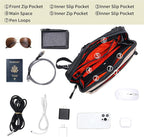 Electronics Organizer Tech Travel Pouch – Waterproof Nylon Diamond Quilted & - Image 4