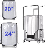 2pcs Clear PVC Suitcase Covers Protectors Transparent Luggage Cover Waterproof by FABULWAY