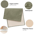 Konssy Faux Leather Baby Changing Mat, Waterproof, Wipeable & Portable Diaper - Image 2