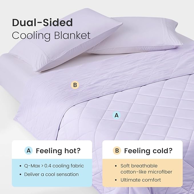 Cozy Bliss Cooling Blanket for Hot Sleepers, Q-Max 0.4 Cooling Comfort Queen - Image 2